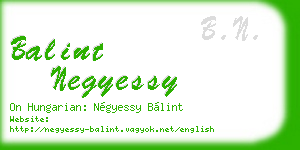 balint negyessy business card